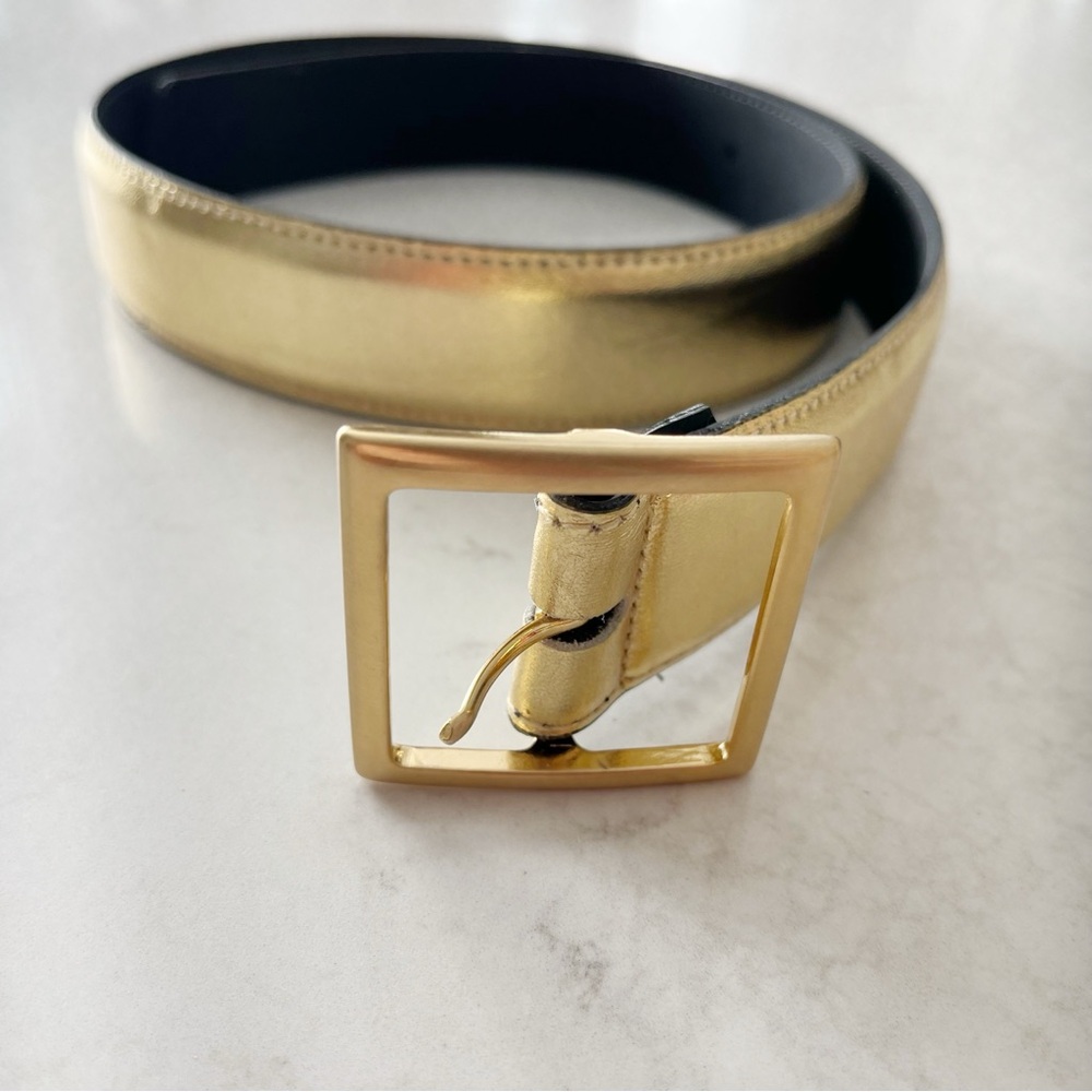 Kudos Women’s Gold Genuine Leather Belt Size 32‎ Made in Canada